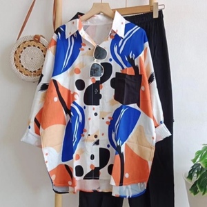 Women's Printed Casual Long Sleeve Shirt Long <b>Pants</b> 2 Piece Set Fashion - Product Image 6