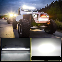 Barre lumineuse LED double rangée 8 pouces 15 pouces 20 pouces 12D Slim 60W 120W 180W 4x4 pour voiture Lada Tracteurs SUV ATV Tout-terrain Lumière de travail LED