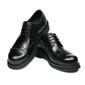 2025 dernière conception élégante britannique authentique en cuir véritable hommes chaussures habillées noires bout pointu PU semelle intérieure sans lacet pour le printemps - Product Image 1