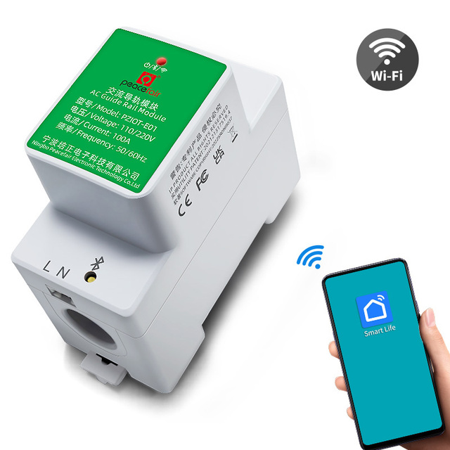 IOT 6in1 Smart Energy Meter 110V-220V Volt Amp Power Amperimetro Din Rail AC Monitor WiFi Kwh Power Energy Meter Tuya App