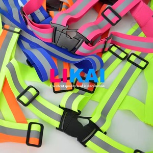 Likai Reflective Safety Vest Elastic <b>Webbing</b> <b>Straps</b> For Cycling Nighttime Use - Product Image 2