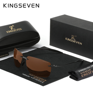 Gafas de Sol Rectangulares <span class=keywords><strong>KINGSEVEN</strong></span> TR90 UV 400, Ligeras, Sin Montura, Estilo Vintage, Unisex, Oculos Feminino para Hombre y Mujer, Modelo 7025 - Product Image 3
