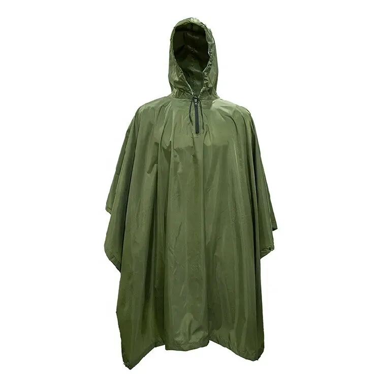 Custom logo Rain coat waterproof multi-function poncho polyester PVC coating outdoor mat raincoat rain poncho for camping hiking