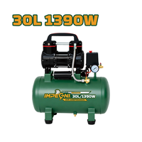 Compresseur d'air silencieux sans huile IMPEGNI industriel 30L 1390W, machine électrique portable à faible bruit, outils pneumatiques pour peinture au pistolet