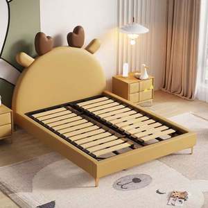 Cartoon Deer Kids <b>Bed</b> Creative Design 1.2m <b>Single</b> <b>Bed</b> <b>with</b> <b>Storage</b> Modern Minimalist for Boys Girls Teens - Product Image 2