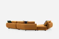 Soggiorno salotto a forma di U divano componibile in pelle set mobili nordic modulare a forma di L villa lounge divano divano