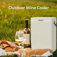 Glacière rigide portable 10L, maintien au froid 48 heures, seau à glace isotherme en acier inoxydable avec poignée pour camping en extérieur