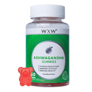 Directo de fábrica personalizado Ashwagandha Gummies Vitamina Biotina Colágeno Gummy Candy Mood Support Gummies - Product Image 1