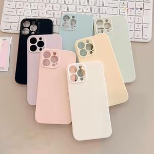 Funda de color sólido Macaron para iPhone 17 Pro Max, compatible con Apple 13, 16, Jelly 14 Plus, funda suave brillante 12 - Product Image 1