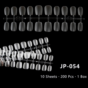 Uñas Postizas de Gel Suave Mate, Forma Trapezoidal Corta, Cobertura Completa, Tamaños L, M, S, para Manicura Profesional, Extensión de Uñas a Presión - Product Image 4
