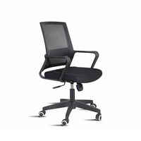 Chaise de bureau en gros, chaise d'ordinateur ergonomique pour usage domestique, respirante, pivotante, réglable en hauteur, avec dossier inclinable en maille pour conférence