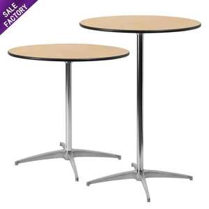 Table ronde pliante en bois pour banquet, prix d'usine, pour événements extérieurs, mariages, fêtes, table de cocktail haute en bois - Product Image 3