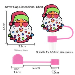 Accesorios de Decoración Navideña al por Mayor, Tapones Universales de 10 mm para Pajitas, Protección Contra el Polvo, Material de Silicona, Hebilla para Fiestas - Product Image 2