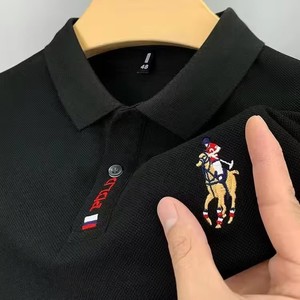 Nueva Camisa Polo con Bordado en la Solapa, Moderna, Versátil, de Manga Corta, Estilo Casual de Negocios, Suministro Directo de Fábrica para Hombre - Product Image 4