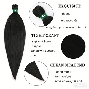 Articolo di Tendenza: <span class=keywords><strong>Extension</strong></span> per Treccine Box Braids, 38 pollici, 180g, <span class=keywords><strong>Capelli</strong></span> <span class=keywords><strong>Afro</strong></span> Yaki Naturali Morbidi Pre-Strati e Pre-Stirati, in Confezione - Product Image 3