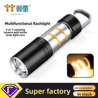 Nouvelle Lampe Torche Laser Mini Blanche 2025, Puissante, Rechargeable, Portable, LED, en Alliage d'Aluminium, pour Camping et Activités Extérieures