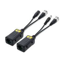 Balun de Video Activo 2 en 1 de 8MP, Transceptor de Video y Alimentación BNC a RJ45 para CCTV AHD/CVI/TVI/CVBS, Conector de Alimentación DC 5.5/2.1, Carcasa de ABS