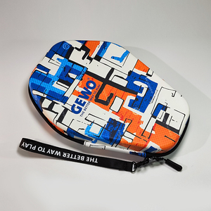 GEWO Hexagon Doodle Colored Drawing Hard Case <span class=keywords><strong>Ping</strong></span> <span class=keywords><strong>Pong</strong></span> Racket Cover for Table Tennis Products - Product Image 1