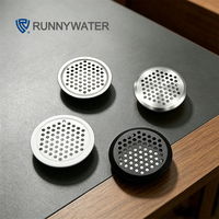 Grille de ventilation circulaire en acier inoxydable avec trous en maille pour cuisine, bureau, armoire