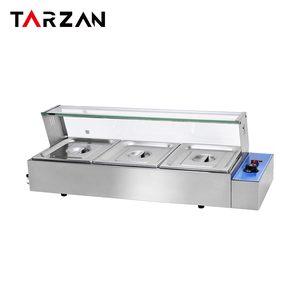 Bain-marie électrique commercial en gros avec couvercle en verre pour les aires de restauration et les restaurants - Product Image 3