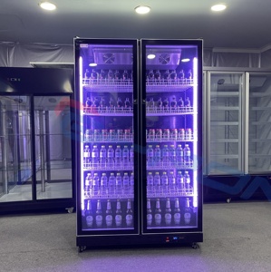 Lujoso Soda Frigo Congelateur Nevera Cerveza Bebida Refrigerador Conjeladores Verticale 2 puertas Display Cooler - Product Image 6