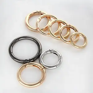 Wholesale High Quality Small 1 inch 2 inch Metal O Spring Ring Round Connector Gate Ring For Bag Accessory