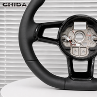 Volant en cuir noir avec surpiqûres pour Volkswagen Jetta Golf 4 5 6 7 R MK4 MK5 MK6 MK7 MK7.5 GTI Polo Passat CC
