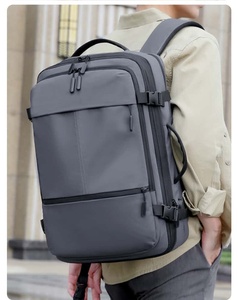 Minimalist Fashion Softback Backpack 20-37L Waterproof Nylon Unisex Business Daily Use Travel Zipper Closure Arcuate Shoulder - Product Image 2