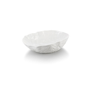 Plato y Tazón Creativos Blancos de Melamina Imitación Porcelana A8, Plato Hondo para Verduras, Plato de Forma Irregular, Tres Compartimentos - Product Image 3