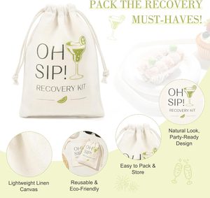 Bolsas con Cordón para Kit de Resaca Margarita Oh Sip, Recuerdos para Despedidas de Soltera, Regalos de Cumpleaños, Viajes de Chicas, Suministros de Emergencia - Product Image 3
