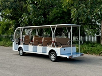 HuSurg Bus de tourisme électrique de luxe 11 places, intérieur en cuir souple, pour accueil VIP, navette hôtelière, Shandong