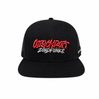Casquette de baseball en maille à 6 panneaux, broderie personnalisée, visière plate, unisexe, respirante, logo personnalisé, casquette hip-hop à large bord, motif lettres, ajustable