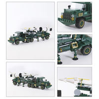 Wange 4512 Véhicule de transport de missiles anti-aériens de la Seconde Guerre mondiale MOC, modèle à assembler, jouet éducatif en blocs de construction pour enfants, unisexe, Juguete