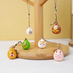 พวงกุญแจสัตว์ราศีมาเนกิญี่ปุ่นน่ารัก, พวงกุญแจเครื่องรางนำโชคกระเป๋าใส่โทรศัพท์รูปกระต่ายระฆังประดับรถตกแต่งบ้าน - Product Image 2