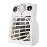 Pengatur waktu 24 jam 1000/2000W, pemanas kipas listrik dengan pilihan angin dingin/hangat/panas