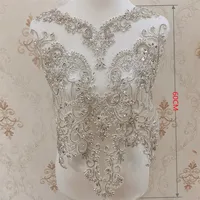 1 pièce, collier africain en strass fait main à coudre, appliques à coudre pour fête, bricolage ou vêtements