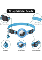 GMTPET Factory OEM Airtag réfléchissant anti-perte, cloche solide, mode écologique, polyester, localisateur GPS, petite race d'animaux de compagnie