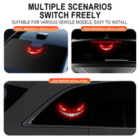 Lampe d'ambiance LED sans fil à énergie solaire, yeux de démon d'Halloween, yeux de diable, lampe de signalisation de recul œil d'aigle, lumière d'avertissement pour voiture