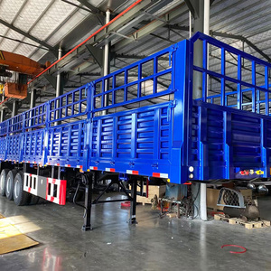 Oferta Especial Nuevo Semirremolque de Carga de Acero Truckpillar de 3 Ejes con Barandas, 30 Toneladas, Suspensión Neumática, Remolque Agrícola para Carga a Granel, Alta Calidad - Product Image 1