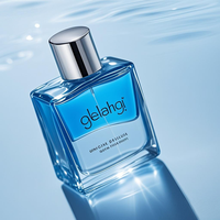 En vente flacon de parfum personnalisé de 50 ml flacon de parfum carré clair flacons de parfum vides de 30 ml avec boîte