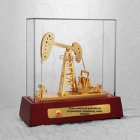 Modèle décoratif de pétrole et de pétrolier, modèle de machinerie architecturale personnalisé, cadeau haut de gamme, récompense créative culturelle