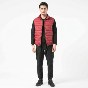 Blouson d'hiver matelassé surdimensionné pour homme avec logo personnalisé, rembourrage en coton, tissu en toile, col montant et logo frontal - Product Image 1