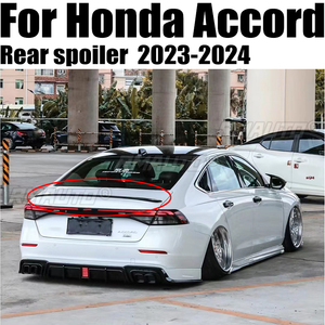 Accessoires automobiles compatibles avec Honda Accord Berline 2023 2024, toute nouvelle 11ème génération, Aileron de coffre arrière en fibre de carbone noire ABS - Product Image 1