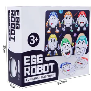 COMMIKI Robot Theme Interactive Game Toy 3D Pegged Puzzles Training Aids Egg Robot Face Changing Puzzle Toy