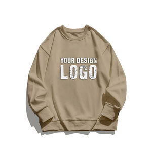 Sudadera Informal de Calle para Hombre, Lavada, Holgada, Básica, de Alta Calidad, Color Sólido, Cuello Redondo, Hombros Caídos, Sudaderas con Capucha para Hombre - Product Image 1