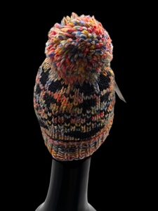 Quality Guarantee Unisex Jacquard Pattern Snowflakes Beanie <b>POM</b> <b>POM</b> Adult Leather Patch Printing 70% Acrylic 30% Wool Winter - Product Image 6