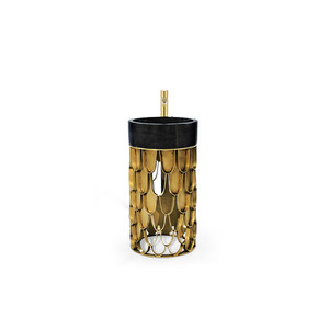 Lavabo de pilar de mármol de arte minimalista moderno Villa de lujo Diseño de gama alta Baño Lavabo de acero inoxidable - Product Image 6