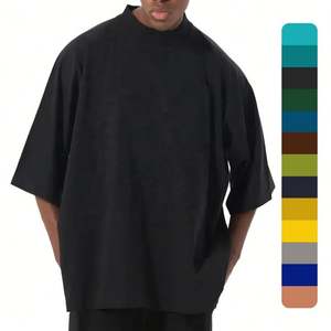 Wholesale Blank Custom Design Screen Print Summer Casual High Street Solid Jersey 100% Cotton T Shirt <b>Hoodie</b> <b>Men</b> O-neck - Product Image 3