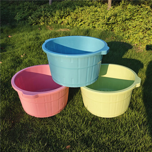 Baignoire pour les pieds en plastique, diamètre 40 cm, profonde, avec points en relief pour massage à domicile - Product Image 2