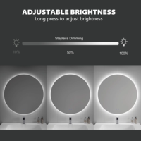 Miroir de salle de bain LED en forme de nuage Anti-buée Fonction de mémoire Dimmable Design moderne Interrupteur tactile Miroir de courtoisie pour Salon de chambre